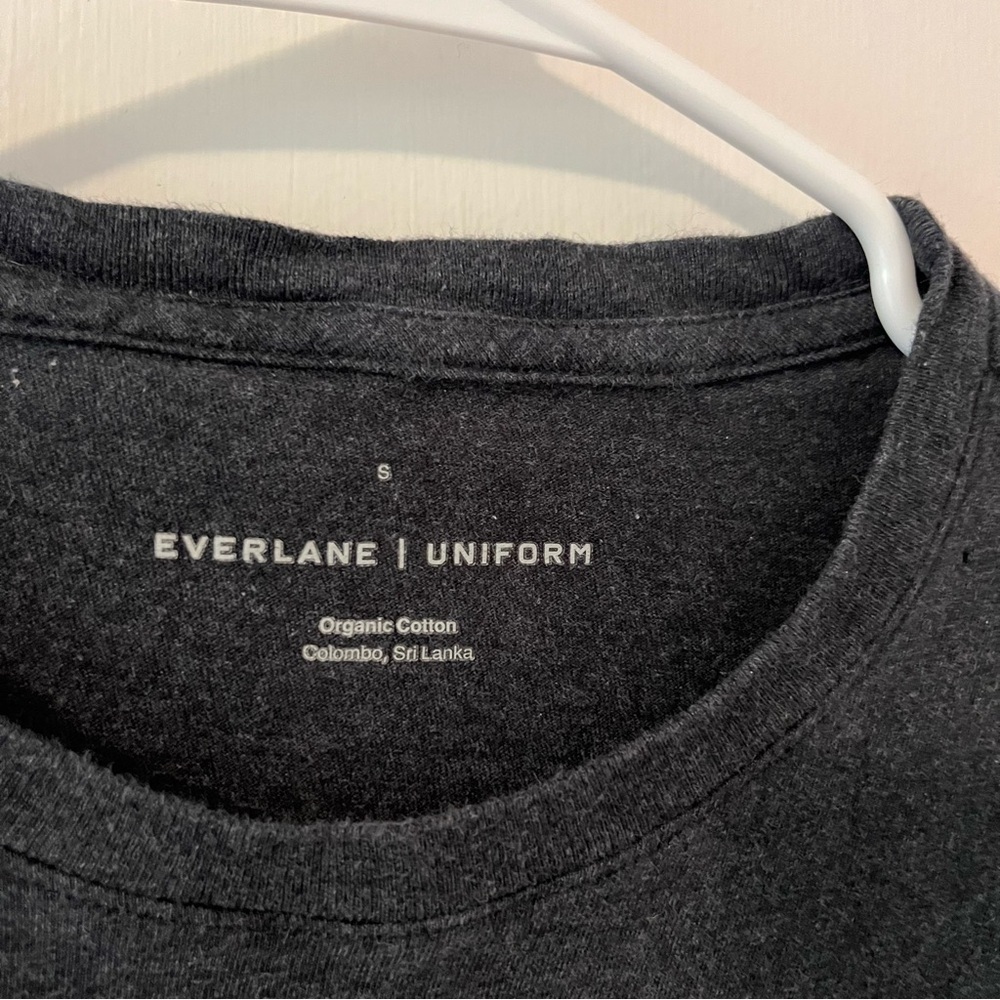 Everlane Organic Cotton Charcoal Crew Neck Uniform T-Shirt Small - Picture 3 of 10